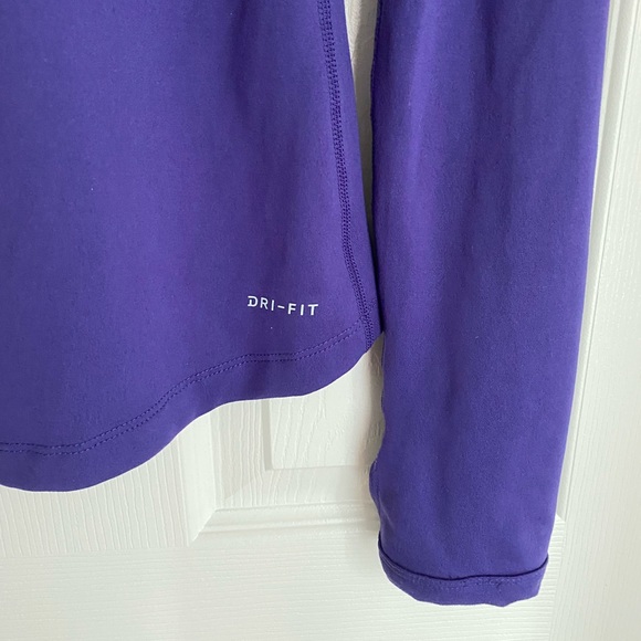Purple NYU Nike 1/4 Dryfit Top - Picture 7 of 9